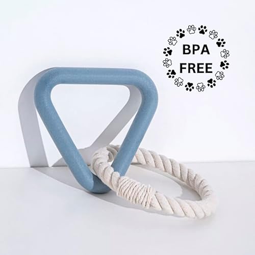 Miniatura 3 de Juguetes de cuerda triangular para perros, 1 unidad, perfecto para perros pequeños y medianos que tiran y mastican, el juguete moderno para perros