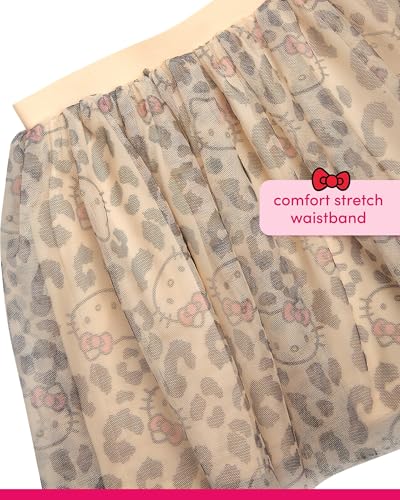 Image of Hello Kitty Girls Skirt Set - 2 Piece Short Sleeve T Shirt and Tutu Skirt Kids Outfit Set (Sizes: 2T-12)