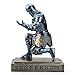 Amoysanli Medieval Armored Warrior Knight Pen Holder Desk Organizers and Accessories Resin Pencil Holder Paperweight as Gift with a Cool Letter Opener for Desk (Blue)