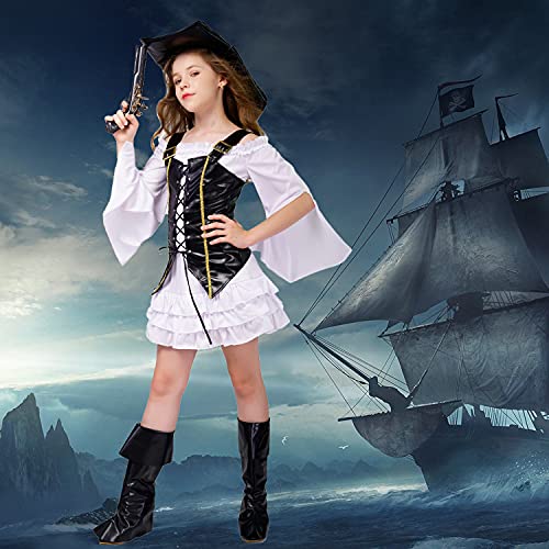 Kid's Girl Pirate Halloween Cosplay Costume4