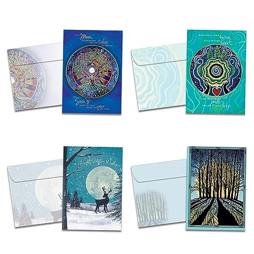 Cartes de vacances d'hiver haut de gamme en papier 100% recyclé