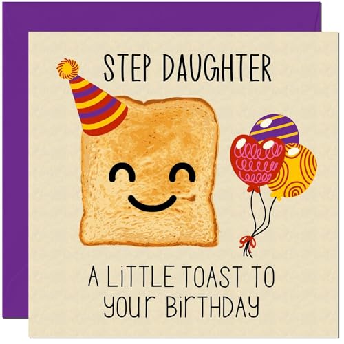 Step Daughter Birthday Card - A Little Toast - Funny Birthday Cards for Step Daughter