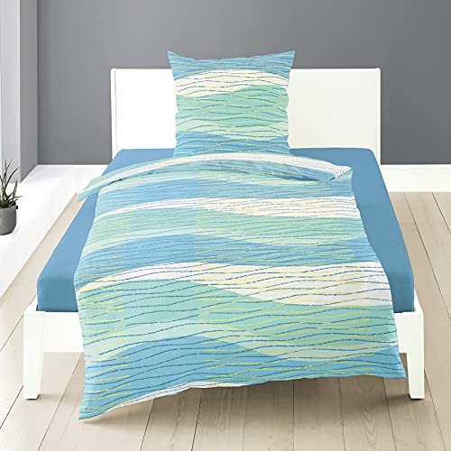DREAMTEX Teddyplüsch - Bettwäsche Ca. 155 X 220 Cm Kissen 80 X 80 Cm Structure Stripes 9412108