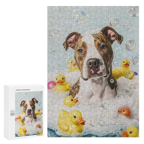 Puzzle 300 PCS pour Adolescents American Staffordshire Ter Jeux De Puzzle Relaxants, Défi...