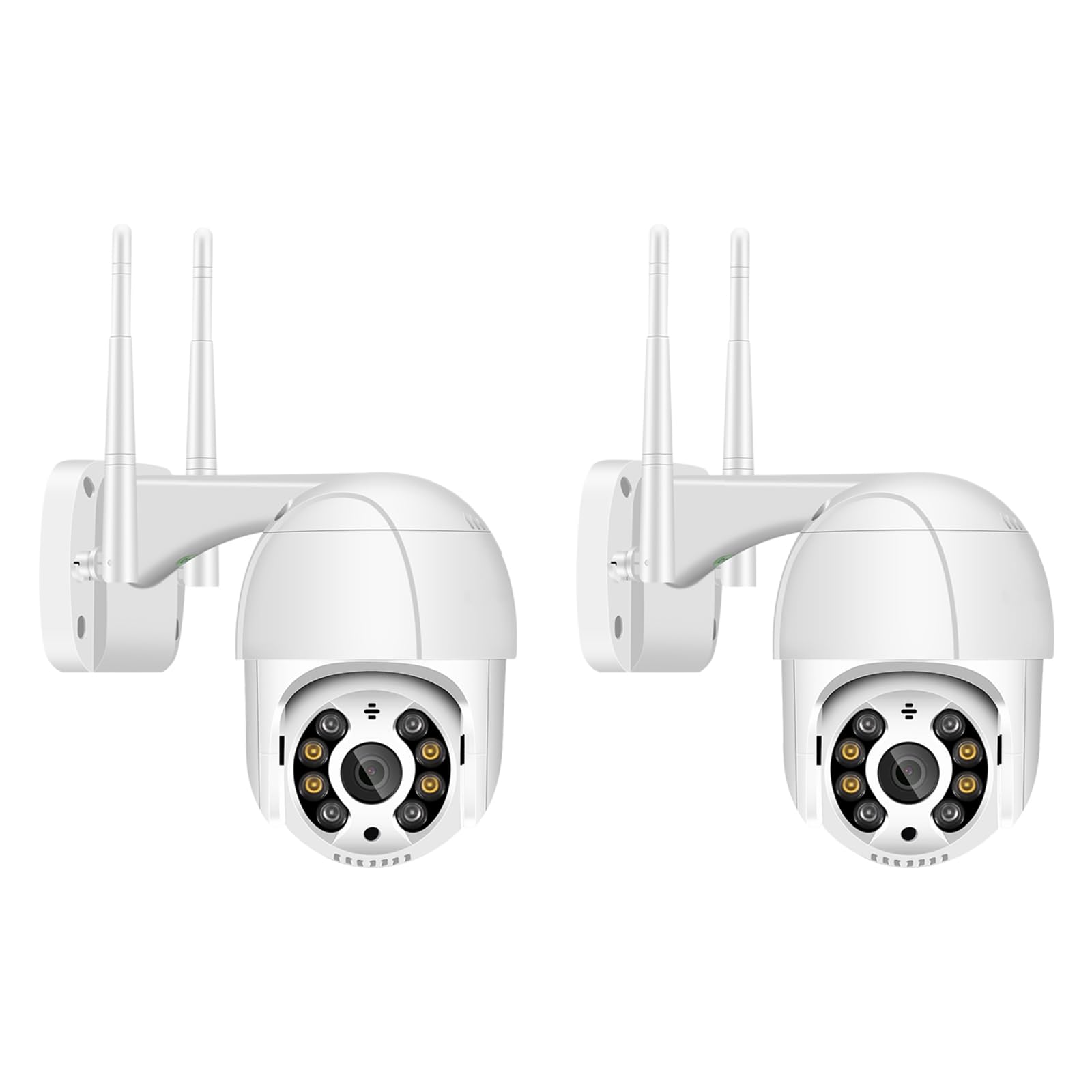 Anksono 1080P Camara Vigilancia WiFi Exterior, Cámara IP Vigilancia Domicilio con Visión Nocturna en Color, Detección de Movimiento, Audio Bidireccional, Grabación Continua 24/7, IP66(2 Pack)