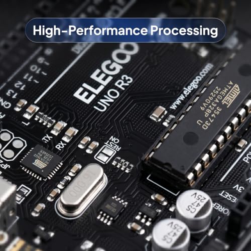 Image of ELEGOO UNO R3 Board ATmega328P with USB Cable(Arduino-Compatible) for Arduino (Pack of 2)