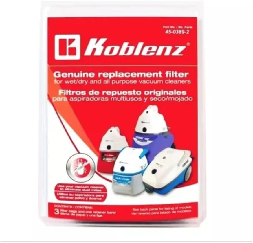 2 Filtros De Repuesto Koblenz 45-0389-2 Aspiradora