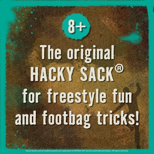 Image of The Original Hacky Sack Footbag Core 70s, 80's Toys - Material Bag - Hacky Ball, Foot Bag Kick Sack, Indoor and Outdoor Toys for Kids and Adults - Hacking a Sack, Kids Toys, Ages 8+