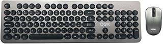 OEX Combo Pop+ Teclado e mouse sem fio 1600 Dpi TM410 - Teclas redondas - Cinza metálico