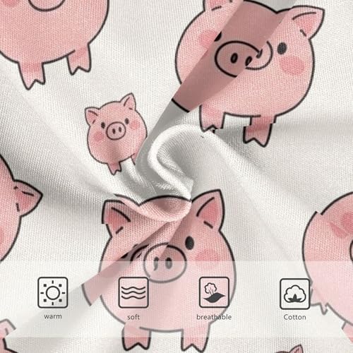 Cute Cartoon Pink Pigs Beige Little Girl Panties Girls Underwear Toddlers Cotton Personalized Underpants Briefs 2t3