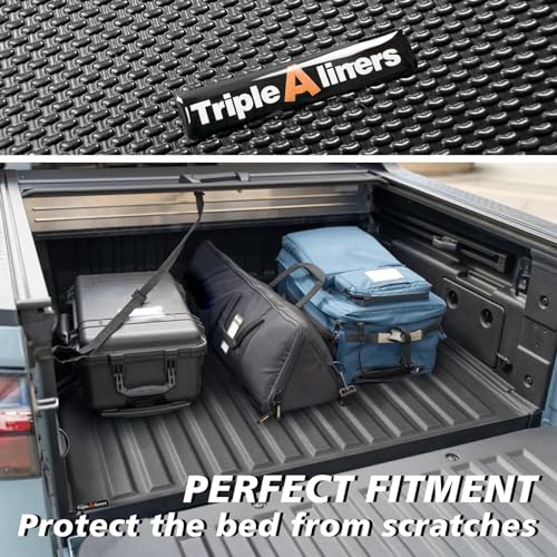 Image of TripleAliners Truck Mat Compatible with 2022-2026 Hyundai Santa Cruz 4FT Accessories, Truck Bed Mat Heavy Duty Custom Fit All Weather Protection TPE Pickup Liner
