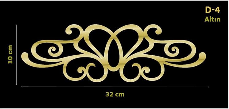 EYM D-4 Alt n 32 x 10 cm Sibu Aynal  Pleksi Mobilya Dolap S s