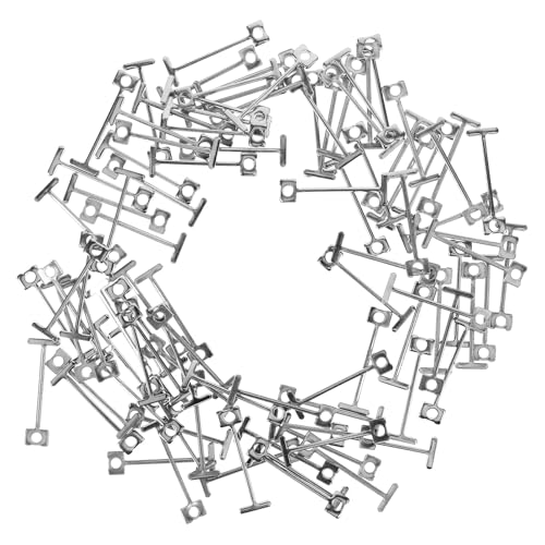 Ciieeo Niveladores de Azulejos Metálicos T 15 MM 100 Piezas para Nivelación Precisa de Baldosas de Suelo y Pared Pasadores para Ajuste y Colocación Cocinas Salones y Baños