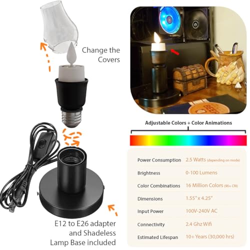 Image of Smart Flameless Candle (Black Lamp)
