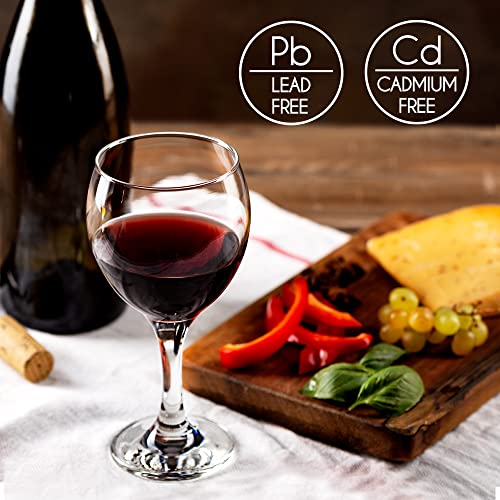 CRYSTALIA Premium Wine Glasses 4 Set, 360ml 100% Lead & Cadmium Free Dishwasher Safe, Short Stemmed Wine Glass Set, Small and Sturdy Wine Glasses, Perfect for Home, Parties and Restaurants - Image 3