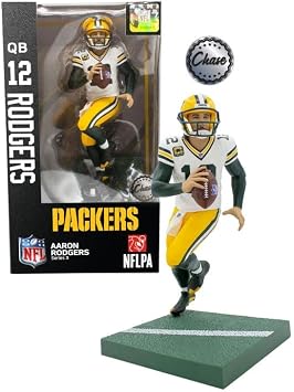 Imports Dragon Aaron Rodgers Green Bay Packers Chase NFL 6" Figure Series 3