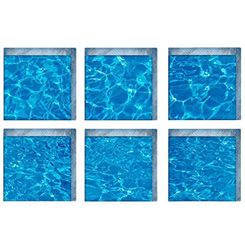 Upstore 6 Pk 5.1Inch Square Creative 3D Pattern Non-Slip Bathtub Stickers Safety Tubs Treads Bathroom Showers Self-Adhesive Anti-Slip Appliques Mat Gritty Textured Bathtub Strips For Bath Pools #TOP10