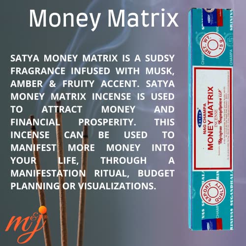 Original Satya Nag Champa Money Matrix Incense Sticks - Image 2