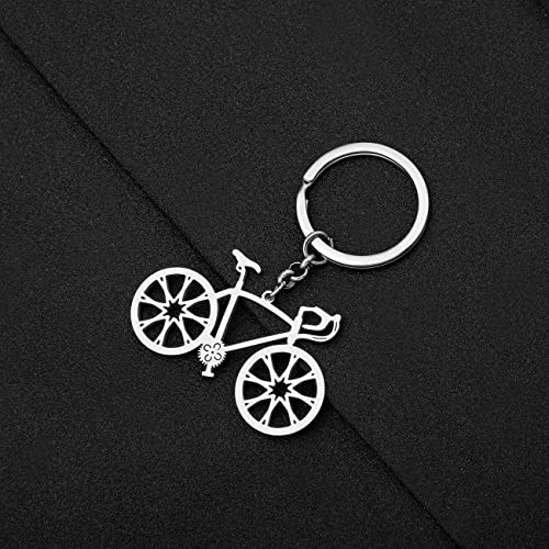 WEVENI Stainless Steel Cute Road Bike Keyring Bicycle Key Chain Rings Jewelry Car Charms for Women Girls Cycling Enthusiasts4