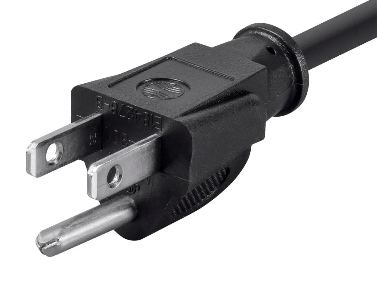 Monoprice 3-Prong Power Cord - 6 Feet - Black (6-Pack) NEMA 5-15P to IEC 60320 C13, 14AWG, 15A, Works with Most Pcs, Monitors, Scanners, and Printers