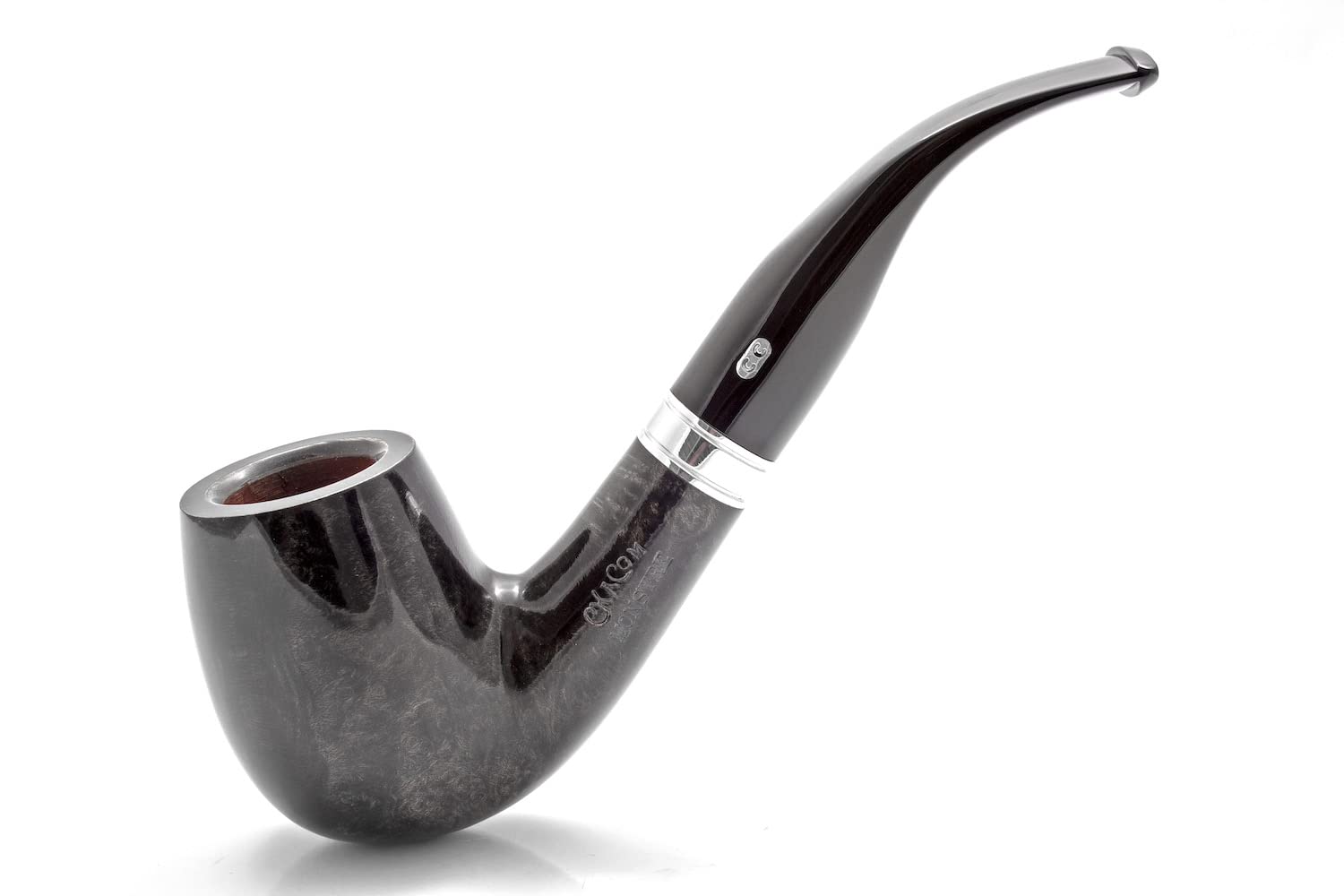 ChacomStadlerwein Monster 1202 Grey Bent Classic Pipe / Length 155 mm / Head Height 55 mm / Head Bore 23 mm / Aluminium Application / 9 mm