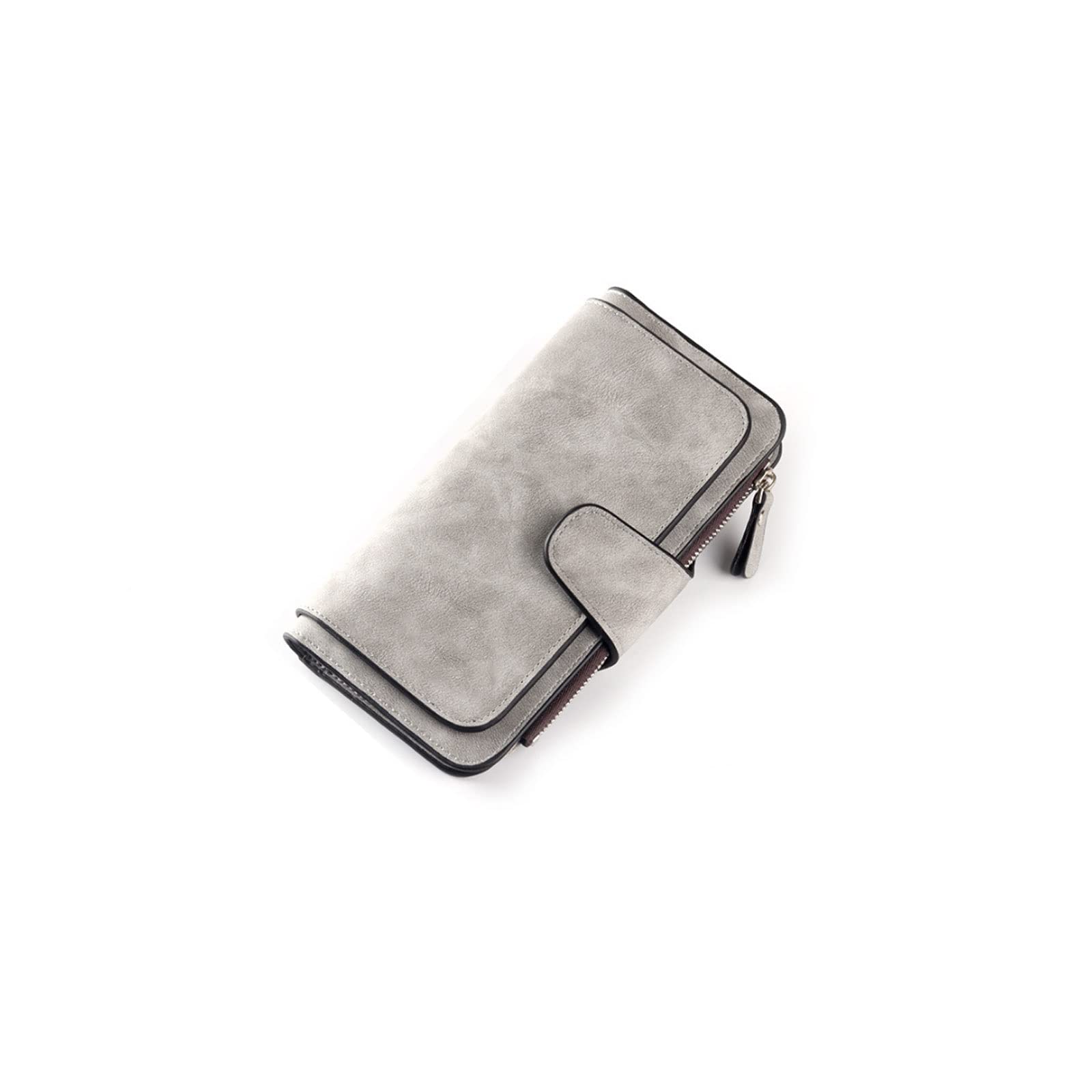 Portefeuille en cuir femmes pochette élégante finition bicolore