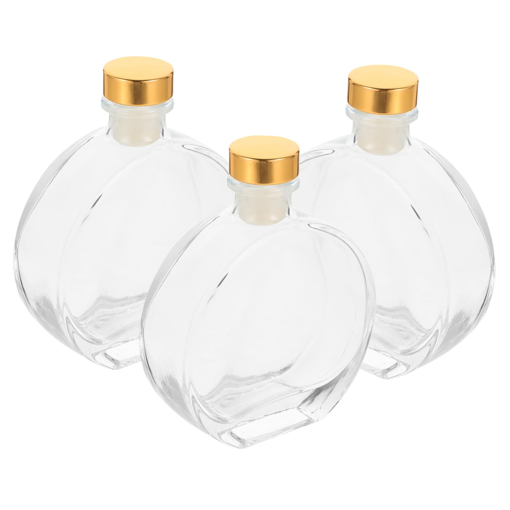 Zerodeko 3 Ensembles Bouteille en Verre D'aromathérapie Diffuseur De Parfum Flacon Diffuseur D'huiles Essentielles Arôme Contenants De Parfum Vides Flacon Diffuseur Vide Abdos 3 Pièces * 3