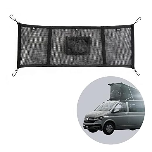 040 Parts Red de almacenamiento para el techo elevado, para VW T5, T6, Bulli, Multivan, California, Beach, Caravelle