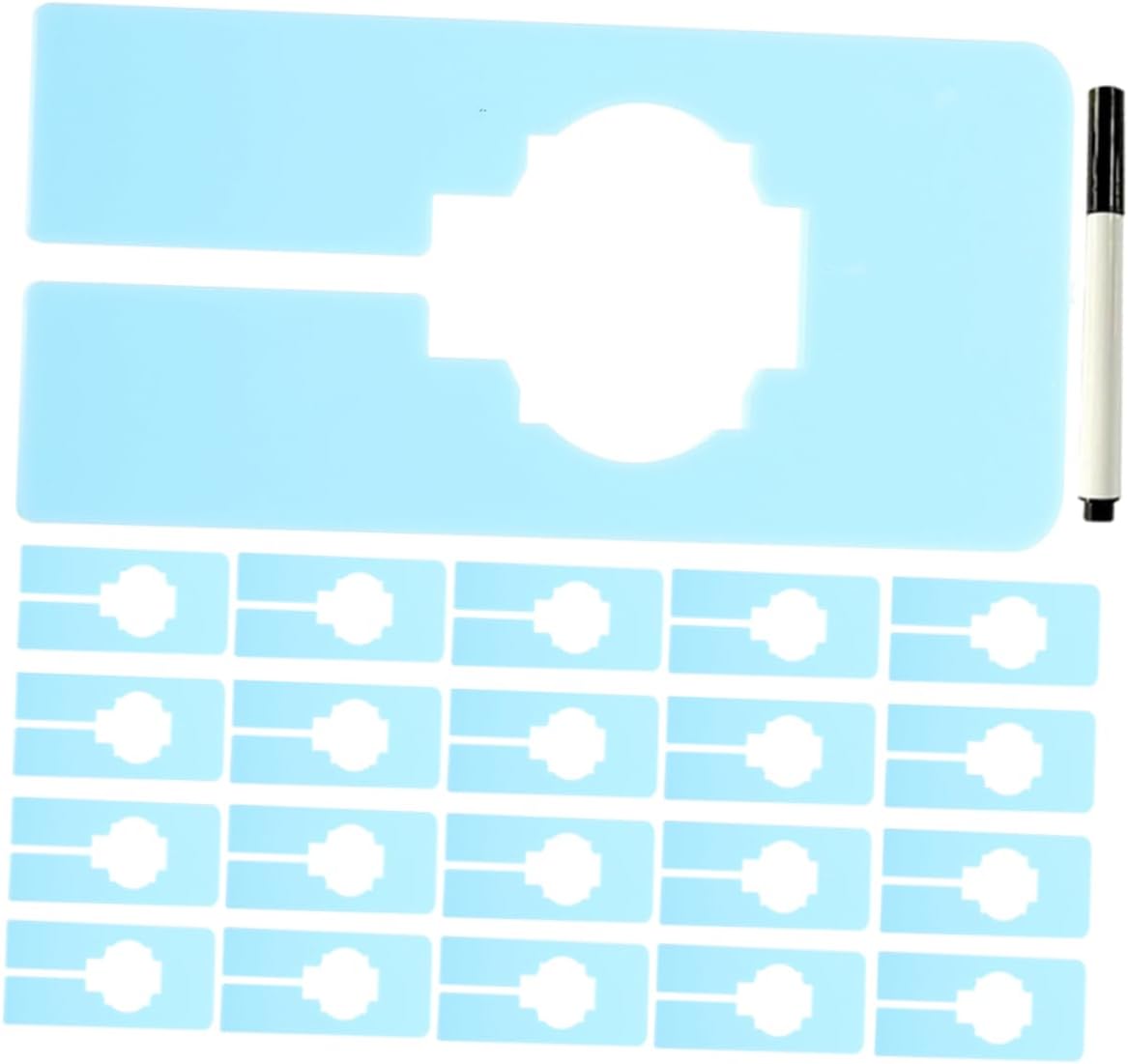 30PCS Closet Dividers Reusable Hanging Hanger Tags with Marker for Easy Clothing Organization and Categorization Your Wardrobe