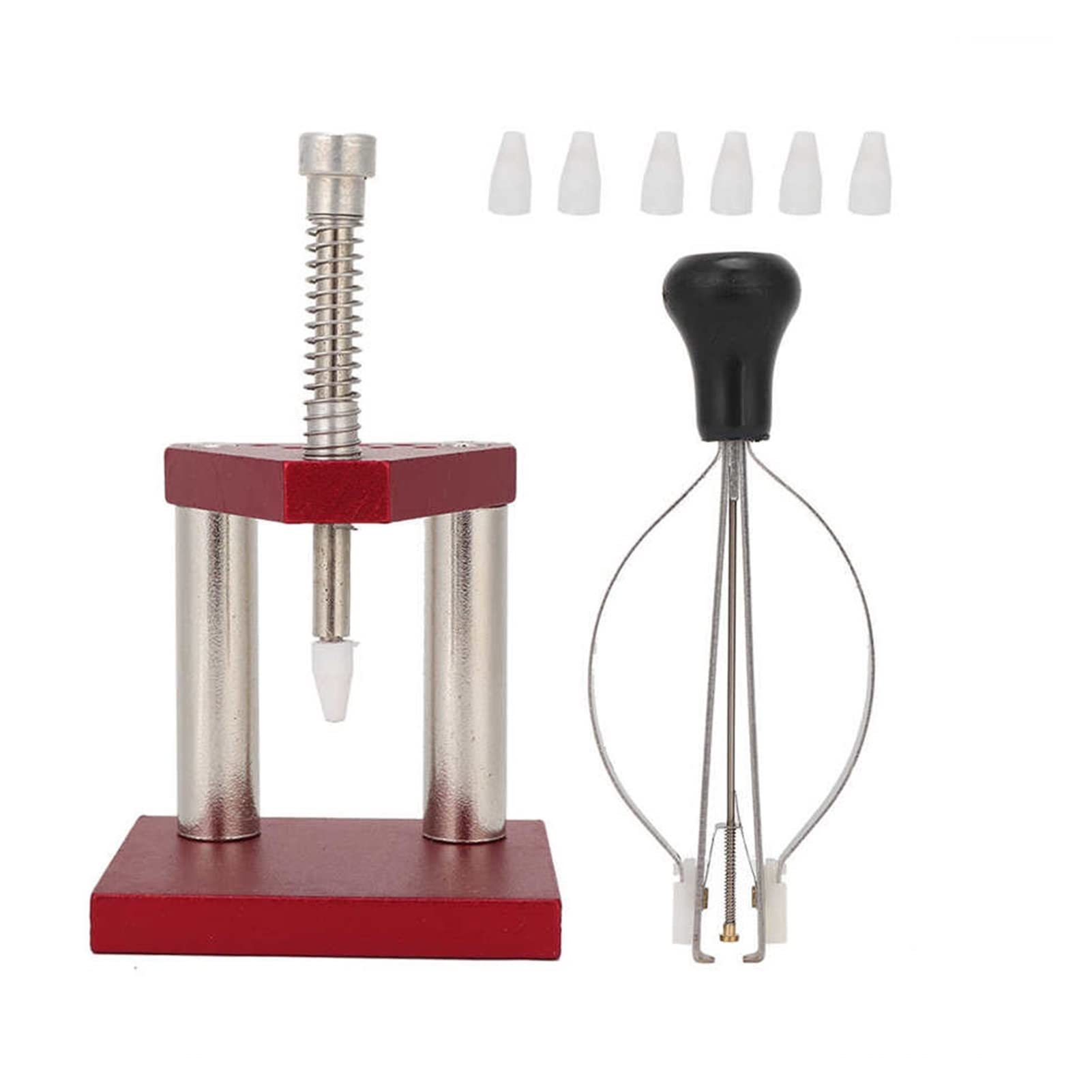 Extractor de émbolo Manual para Reloj, Extractor de émbolo, Elevador de presión, Juego de Extractor de émbolo con 6 Matrices, Herramienta de reparación de Relojes para relojero, Kit de he(