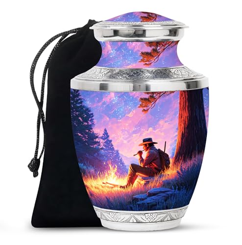 Image of Cowboys Urn for Ashes Burial Urns for Mom & Dad 10 Inch Large | Burial Urns for Mom & Dad, Funeral Decorative Urns, Human Remains Mom & Dad