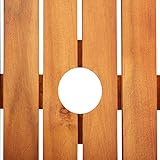 Tidyard Gartentisch Holz Wetterfest Balkontisch Beistelltisch Esstisch Holztisch Terassentisch Quadratisch Gartenmöbel - 4