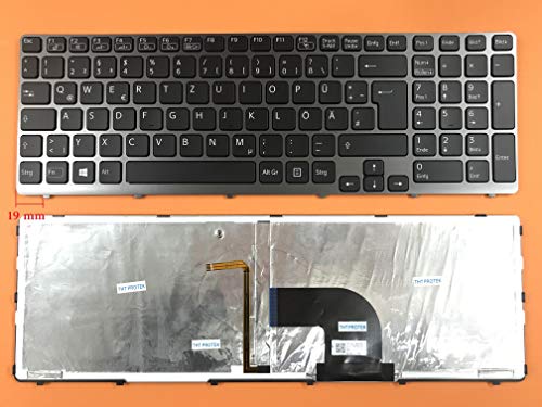T-ProTek Clavier allemand avec éclairage gris Version 1 pour Sony Vaio SVE1511