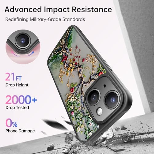 FUNMIKO for iPhone 14 Plus Case,Cute Floral,Wireless Charging Compatible - image 6