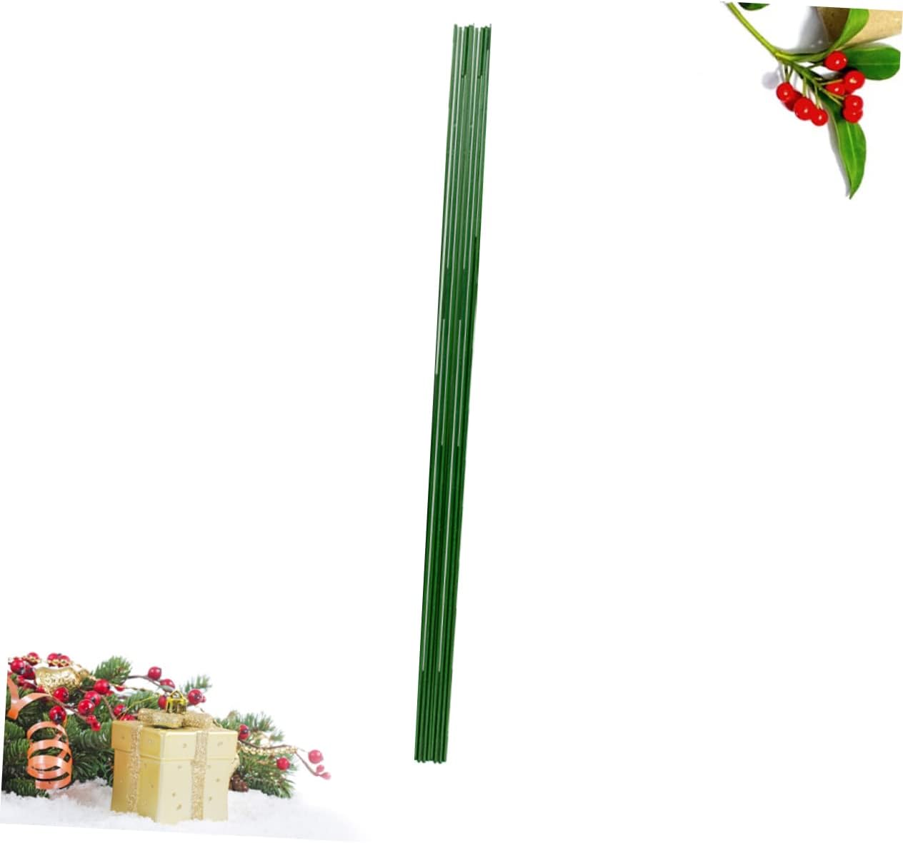 Homoyoyo DIY Floral Stem Wire 100pcs Paper Vine Rose Branch Material 30cm Craft Flower Wire for Floral Arrangements Decorations
