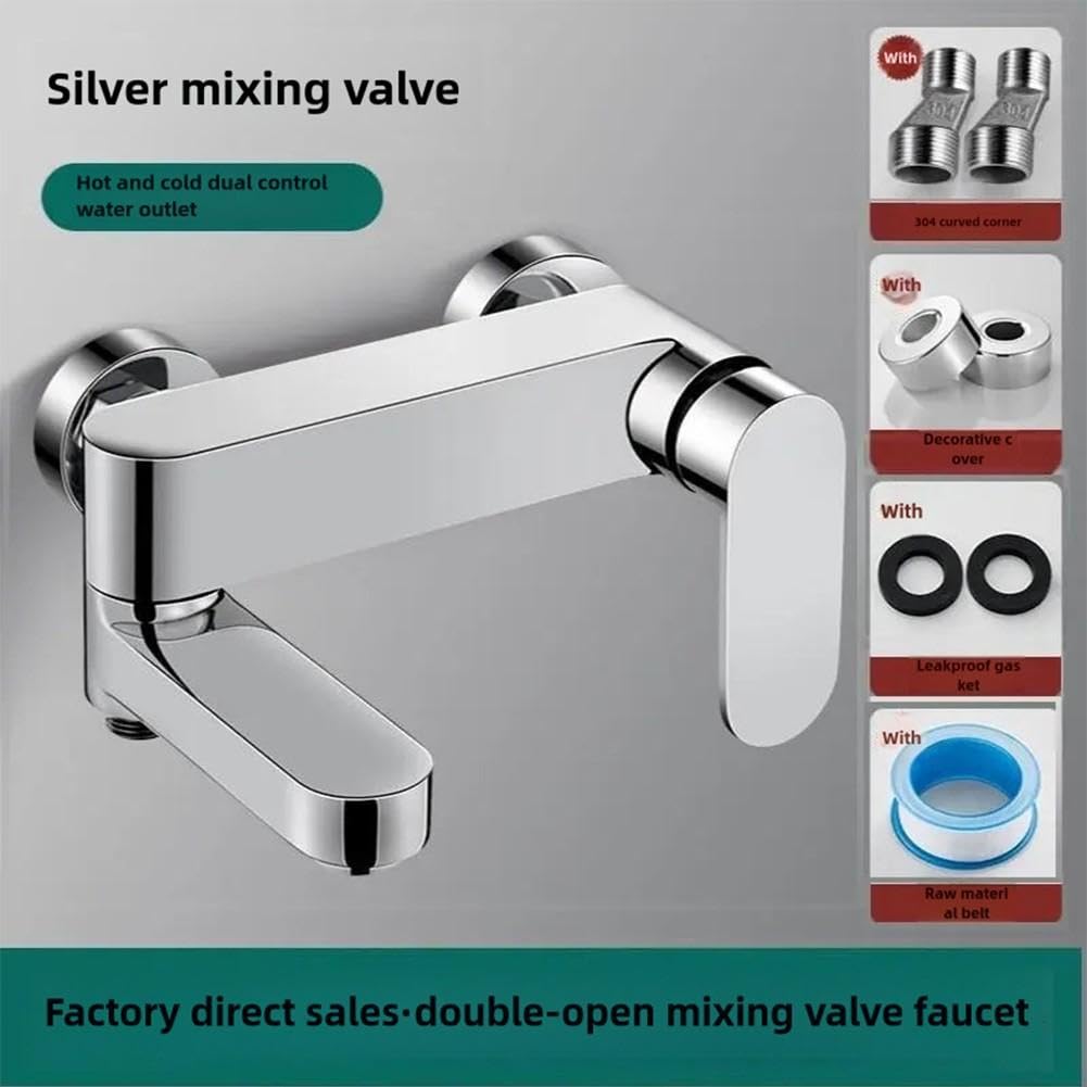 para grifo Baño para latón Giratorio G1/2 Ducha Mano para grifo(Gray)