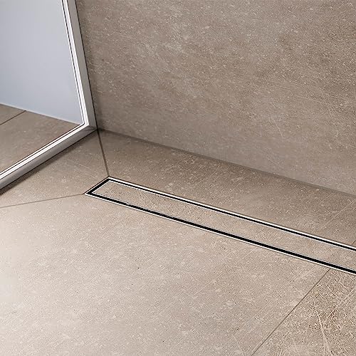 hansgrohe 56163000 RainDrain Compact Duschrinne 600 befliesbar für Flache Installation Komplettset