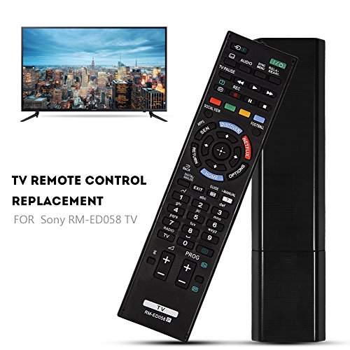 Multi-functional TV Remote Control, Remote Control Replacement for Sony RM-ED058 TV(Black) - Image 2