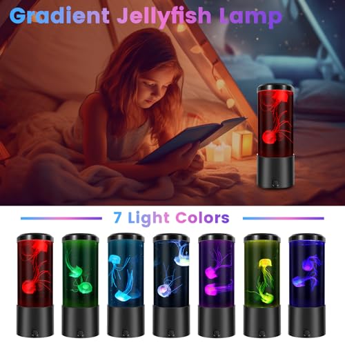 Lámpara de mesa noche LED medusa USB multicolor miniatura 2