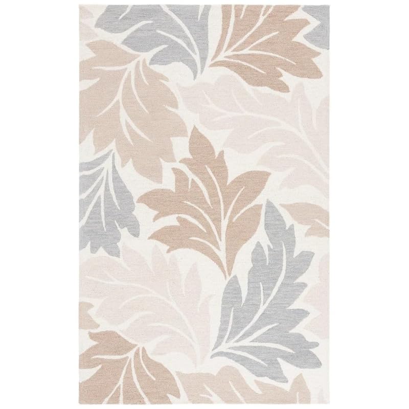 Image of Modern Abstract Hand Tufted Wool Floor Carpet for Home decore Living Room|Home and Bedroom & Hall 6x9 feet (180 x 270cm) Beige H28