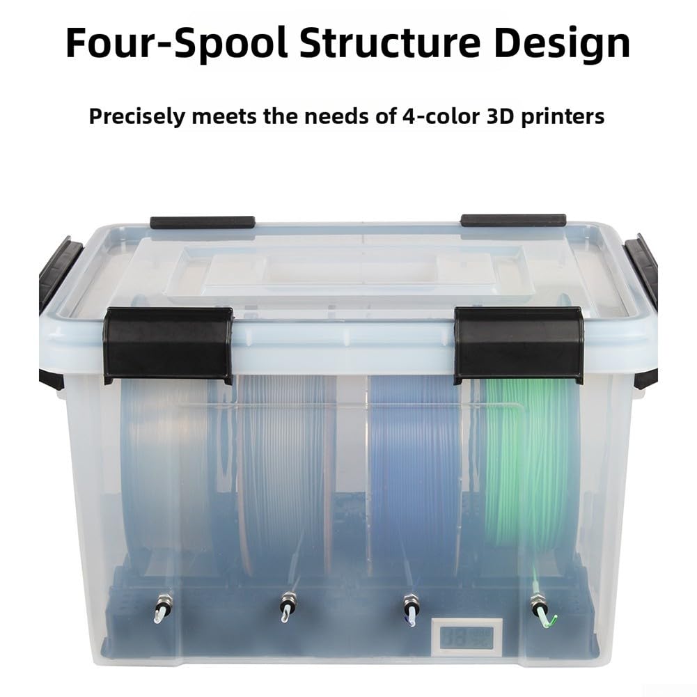 Caja de secado de filamentos para impresora 3D, 44 x 30 cm, a prueba de humedad