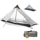 3f ul gear Lanshan1 ULテントTipi tent 超軽量760g ソロ 登山 15Dナイロン 片面シリコンコーティング 耐水圧5000mm 1人 超軽量テント (グレー)