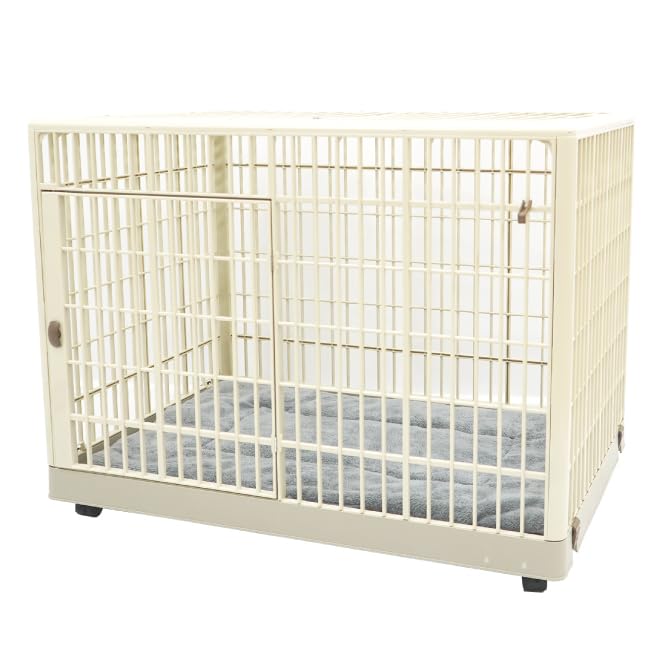 Amazon.co.jp: KIKAIYA ペットケージ キャスター付き Lサイズ マット付