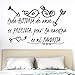 Docliick® Frase motivadora vinilo habitación"TODA HISTORIA DE AMOR" Vinilos decorativos frases .Pegatina de pared, Vinilos pared frases decorativas modelo Docliick DC-18043 (30x20cm)