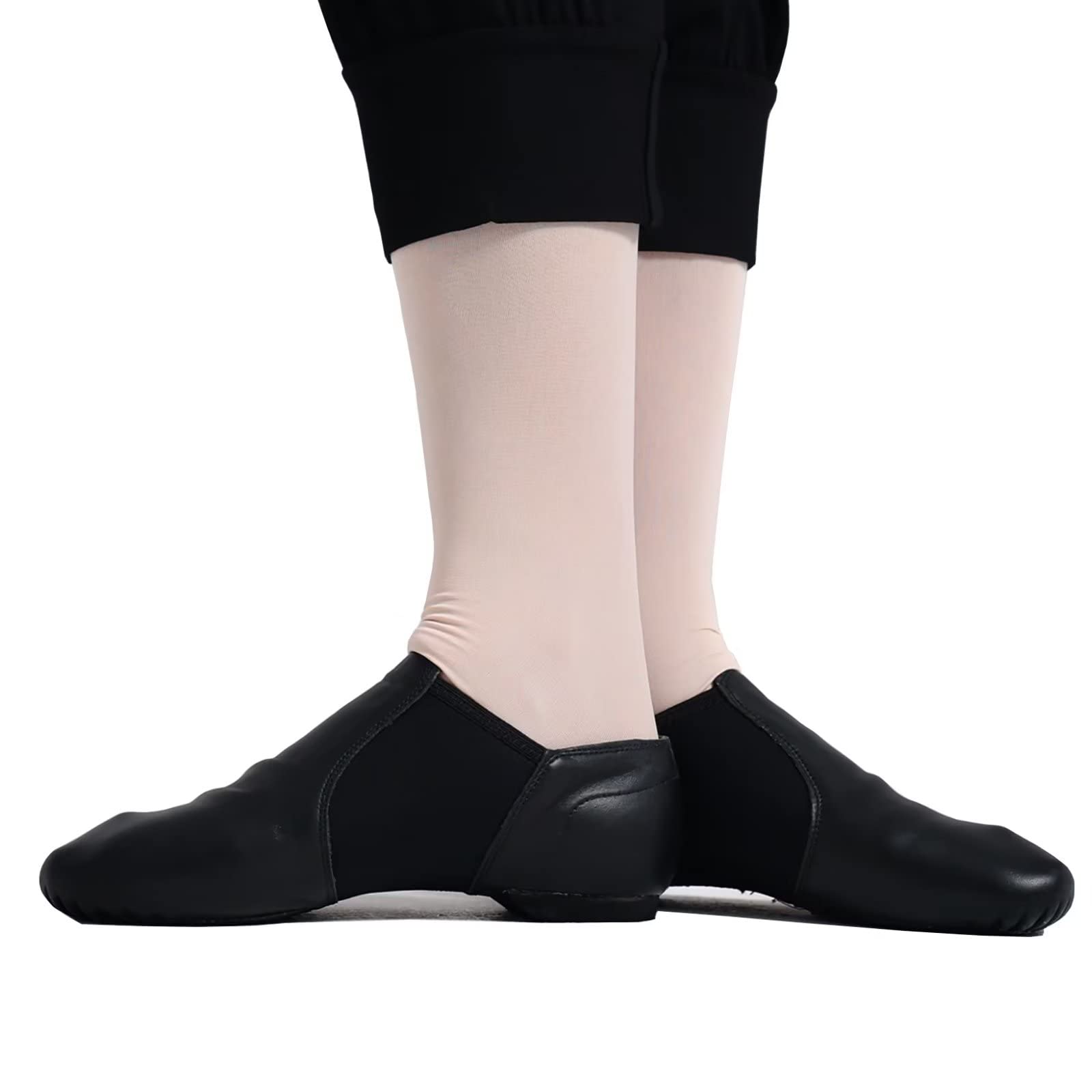 Jazz Tanzschuhe,Echtes Leder Geteilte Sohle Moderner Jazz Schuhe Jazzschuhe für Damen Herren