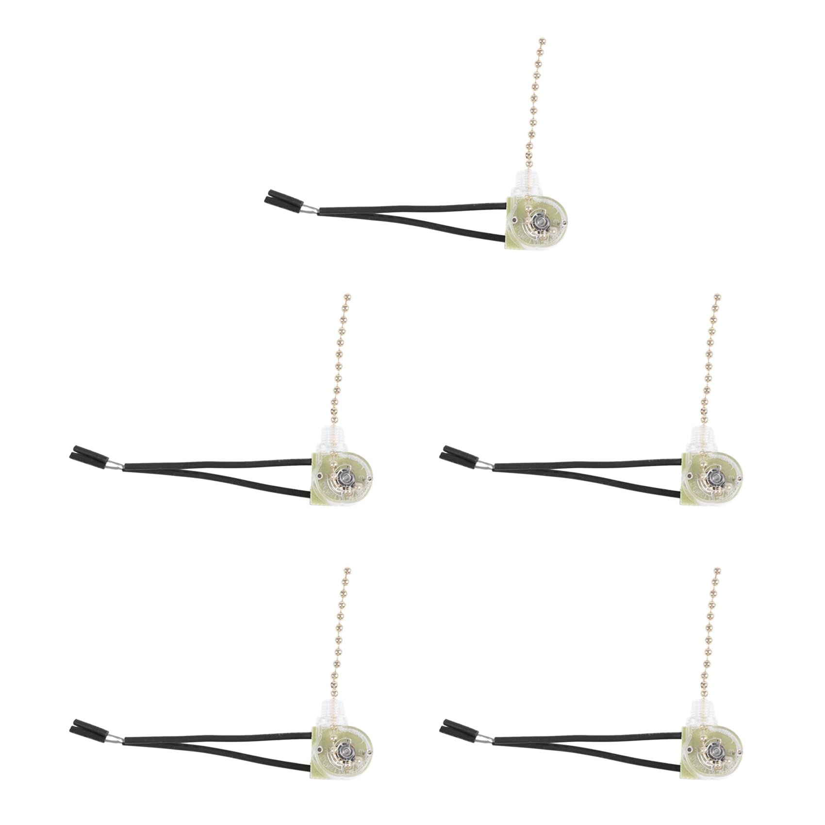 Jnchdghwa As Shown 5X Lighting Ceiling Fan Light Switch W Pull Chain 3A 250Vac 6A 125Vac