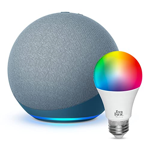 Echo (4th Gen) + Evolux Smart Bulb | Twilight Blue