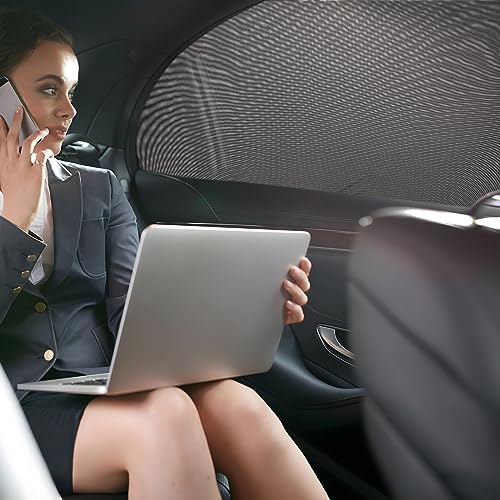 Car Sun Shade for Rear Window - 2 Pack (Mid-Size Cars and SUVs)