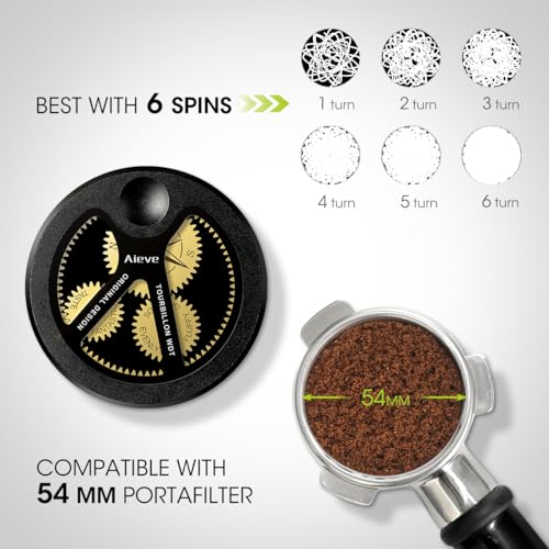 Image of Aieve 54mm Spirographic WDT Tool Espresso, Metal Espresso Distribution Tool