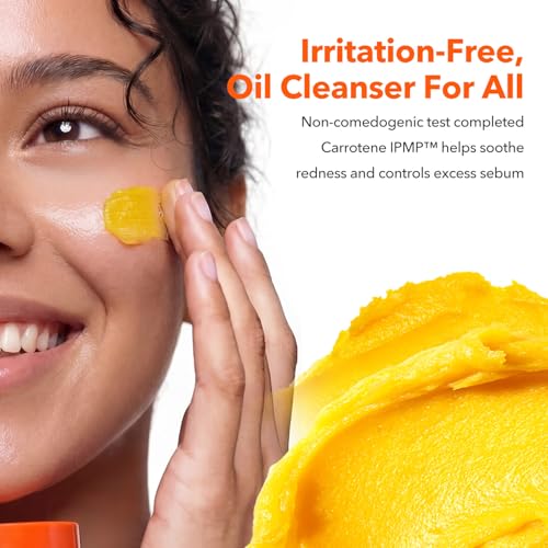 Image of Aprilskin Carrotene IPMP Hydromelt Double Cleansing Makeup Remover Oil Balm | Vegan | Blackheads Care| Non-comedogenic | Korean Makeup Cleanser | Korean Skin Care | Kbeauty | 3.04 fl.oz